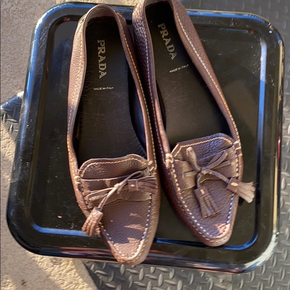Prada Authentic Genuine Leather Brown size 40 - Picture 1 of 8